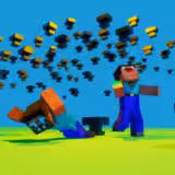 Noob vs. Pro, But It’s Raining Anvils in Minecraft